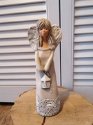 Anioł figurka ceramiczna wys 23 cm