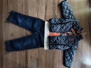 Komplet 3częściowy kurtka,jeansy oraz bluzka z długim rękawem rozmiar 92