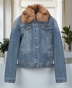 KURTKA KATANA JEANS JEANSOWA DŻINS CANADIAN OCIEPLANA NOWA FUTERKO FUTRO