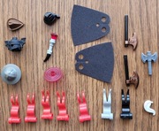 LEGO zestaw mieszany - peleryna, hełmy - UŻYWANE/BDB