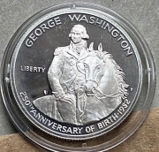 1/2 dolara "250 rocz. urodzin J. Waszyngtona" 1982 S, USA , AG900.,