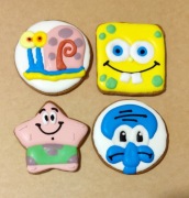 Pierniczki jak SpongeBob Skalmar Pierniki na Dzień Chłopaka Dziecka Ciastka