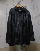 kurtka męska XXL skórzana kolor czarny fason klasyczny dłuższego kroju wy