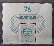 Znaczki Polska -  Montreal 1976 rok  - blok