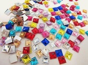 BŁYSZCZĄCE OCZKA KWADRATY 10x10 komplet 860szt (K023)