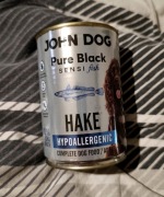 John Dog Pure Black HAKE – morszczuk – karma mokra dla psa 400 g