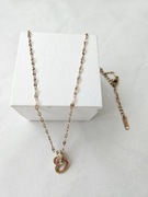 Złoty naszyjnik zawieszka serce naszyjnik pozłacany 18K na prezent