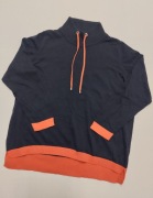 ULLA POPKEN damska bluza z golfem asymetryczna granatowa 100% baw. 3XL/46