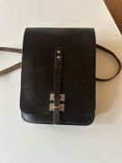 Czarna skórzana torba polowa oficerska Tomskór