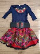 Komplet góralski z gorsetem 