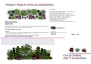 8. Projekt rabaty przy ogrodzeniu 4 berberys żurawki pennisetum