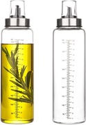 HOTDER Dozownik oleju ze stali nierdzewnej i szkła Olej i ocet(500 ml) 2SZT