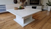 Stolik kawowy biały połysk 90x90x40