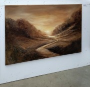 "Droga bez pośpiechu" 80x120cm. Duży obraz - Akryl na płótnie