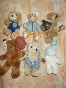 Stare misie w ubrankach 6 szt.