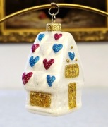 Bombka choinkowa Domek z piernika chatka szklane bombki 1 szt kształtki 