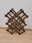 Stojak na alkohol/wino, drewniany, vintage