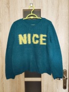 375. Morski niebiesko zielony sweter rozmiar M