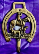 piękny mosiężny Wieszak na ubranie w stylu myśliwskim z jednym uchwytem