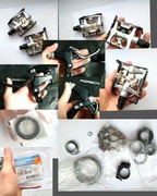 Pedały SPD zatrzaskowe Accent, manetki hamulców, Shimano hollowtech II 