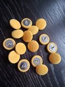 Guziki tapicerowane tapicerskie musztardowe 