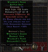 Wilhelm's set Diablo 2 Resurrected Non ladder