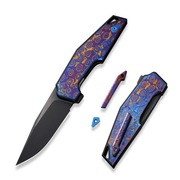 Nóż składany WE Knife OAO (One And Only) Black Titanium/Timascus, Black Sto