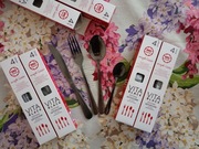 40 elementów zestaw czarnych sztućców Magda Gessler home Vita black