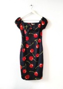 Sukienka w wiśnie Collectif Dolores 50's Vintage Dress Retro Bawełna 80 90s