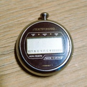 Zegarek Elektroniczny Elektronika ZSRR  Stoper Kieszonkowy LCD Vintage PRL