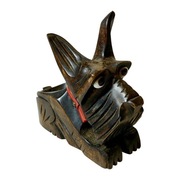 Drewniany stojak na fajki lata 50. XX w. vintage oldschool pipe stand.