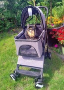 WÓZEK DLA PSA I KOTA-składany, spacerowy z koszem (L) 25kg max