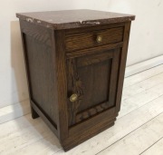 GUSTOWNA KOMODA Z MARMUREM SECESJA DĄB STAN BDB TRANSPORT CAŁA POLSKA 