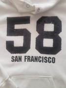 Bluza biała z kapturem z motywem cekiny H&M r.168 