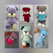 Misie robione na szydełku maskotki rękodzieło 