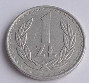 1 ZŁOTY 1985 - SZEROKIE CYFRY DATY I PRZESUNIĘCIE LITER