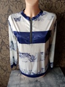 bluza w paski kwiaty