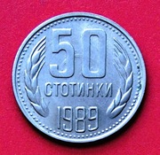 50  Stotinek   1989 r  -     Bułgaria   