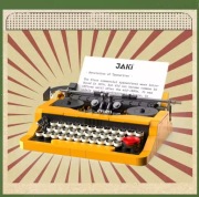 Klocki Retro Maszyna do Pisania Kreatywna Zabawka Edukacyjna