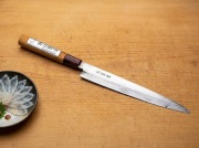 Vintage Japoński Nóż do Sushi Yanagiba – Stal Węglowa – 210 mm