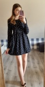 Czarna sukienka w kropki Cropp rozmiar S