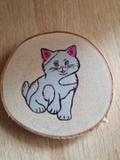 Podkładka pod kubek dla dzieci. Kotek