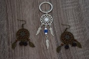 Kolczyki + breloczek  ,,- łapacze snu '' .