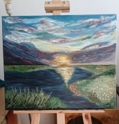 Obraz akrylowy  Dzień nad jeziorem 