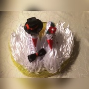 ozdoba weselna - łabędzie -  para młodych 