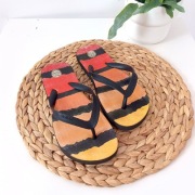 Japonki klapki OLAIAN 35 36 czarne czerwone pomarańczowe 