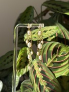 Kolczyki z naturalnymi perłami, ślubne, rękodzieło