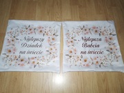Dwie poszewki Najlepsza babcia i dziadek 