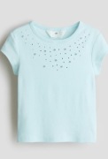 H&M 146/152 t-shirt dziewczęcy nowy, perełki 