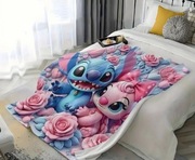 Nowy duży mięciutki bajkowy koc Stitch 150x200